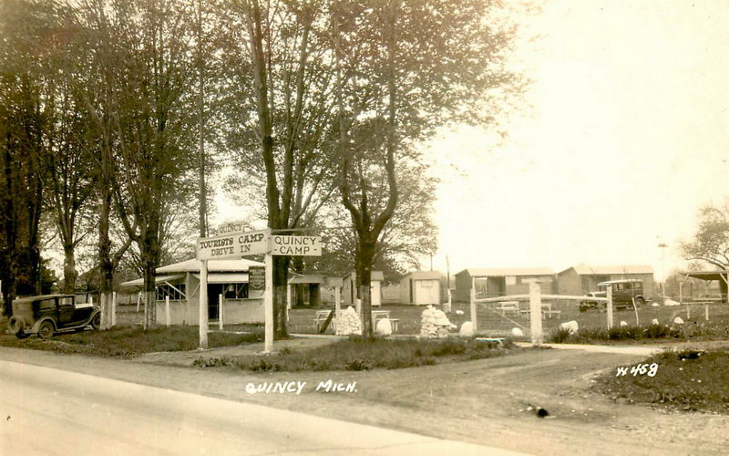 Quincy Camp (Quincy Tourist Camp) - Vintage Postcard